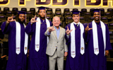 LSU graduated four starters on Friday (Photo: LSU Football)